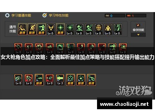 女大枪角色加点攻略：全面解析最佳加点策略与技能搭配提升输出能力
